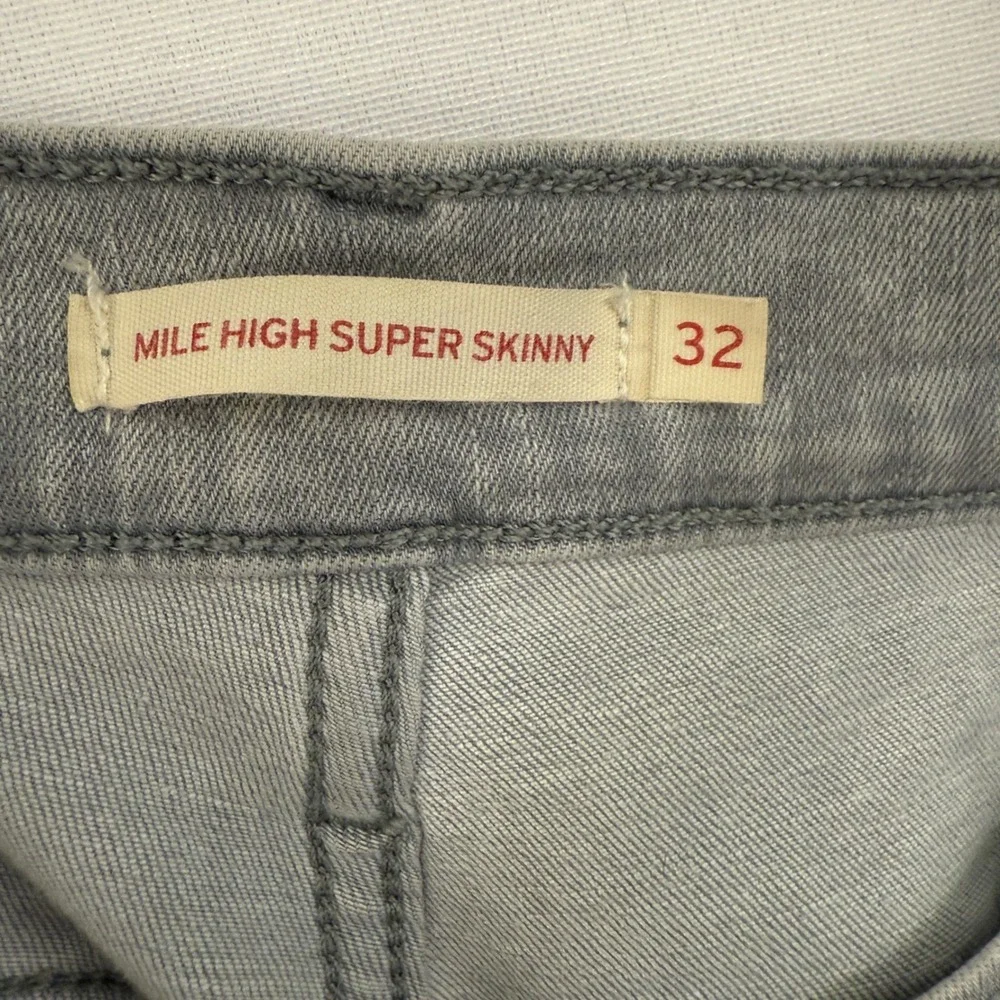 Levi's Mile High Super Skinny Grey Wash Jeans‎ Men's Size 32